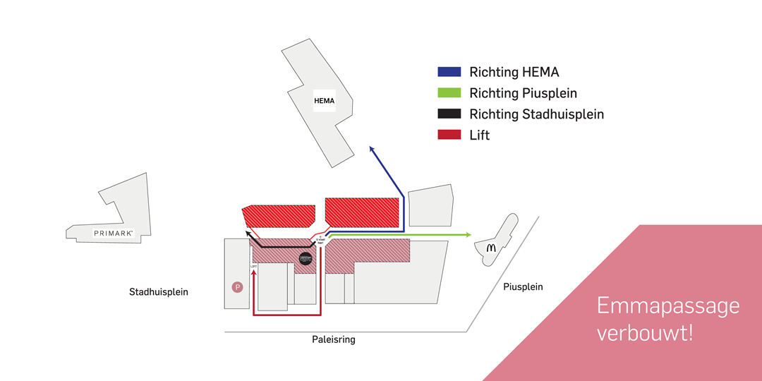 Update: Nieuwe looproute tijdens de verbouwing